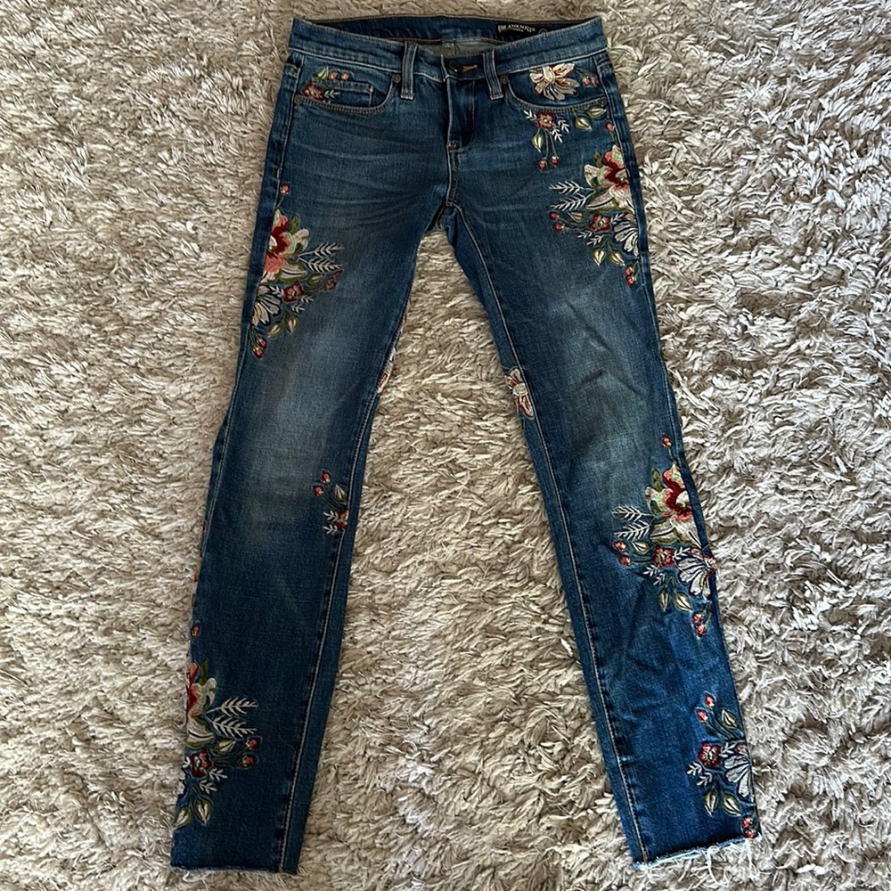 Blank NYC embroidered skinny jeans